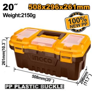 Caja para herramientas plástica 20" negro/amarillo
