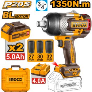 PISTOLA DE IMPACTO INALAMBRICA 3/4" 20V 1350 N.m