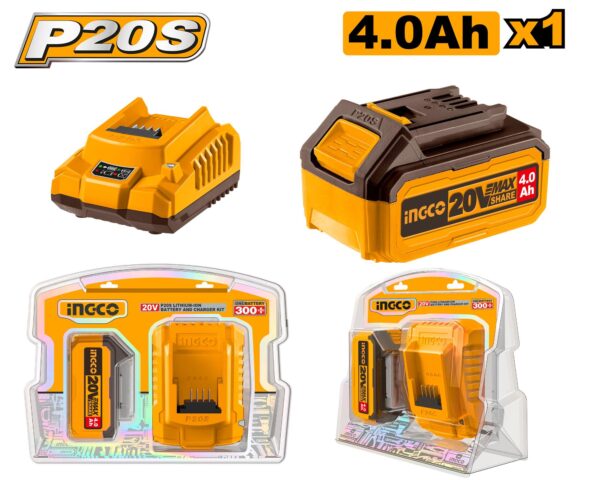 Cargador 2A y batería 4.0ah 20v