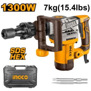 Martillo demoledor 1,300w 20j con 2 cincel