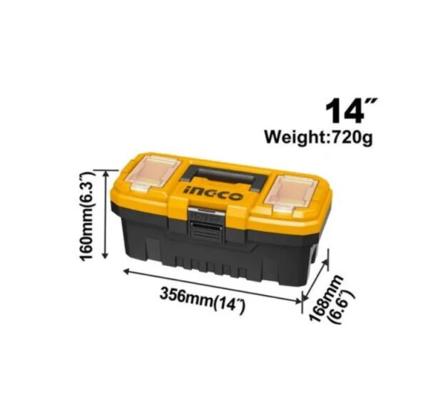 Caja para herramientas plástica 14" negro/amarillo