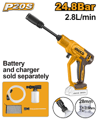Hidrolavadora inalambrica 20v 2.8 lts por minuto sin bateria y cargador