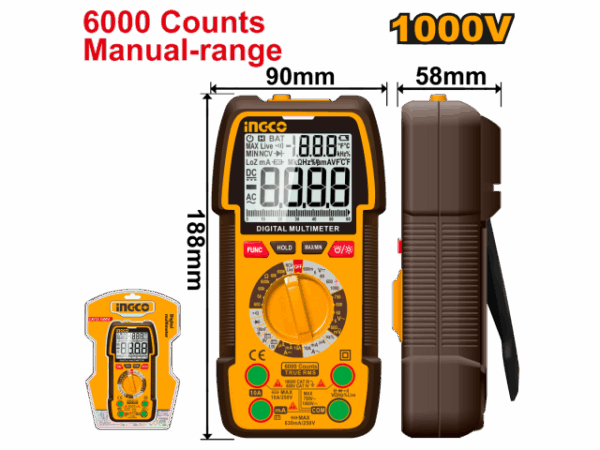 Multimetro digital 1000v rango manual
